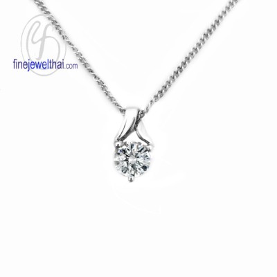 จี้เพชร จี้ทองคำขาว จี้หัวใจ จี้เพชรแท้ - P1005DWG